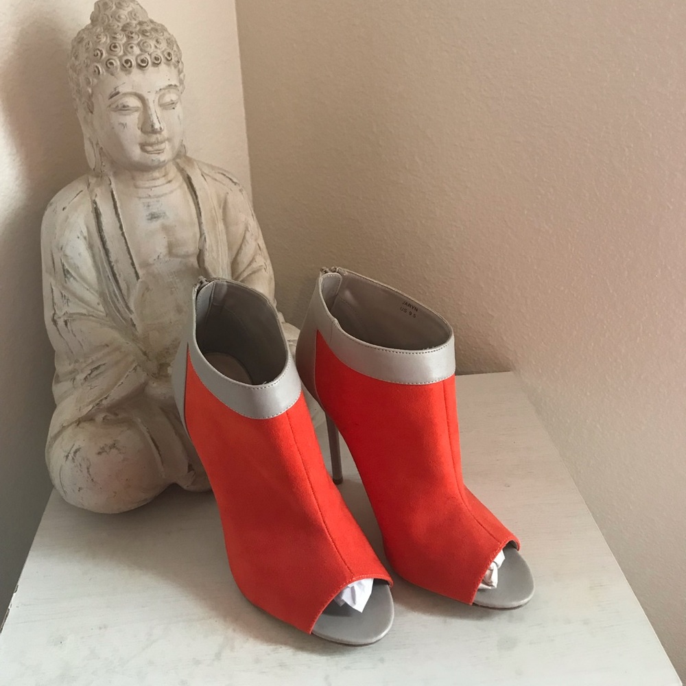 Open toe booties